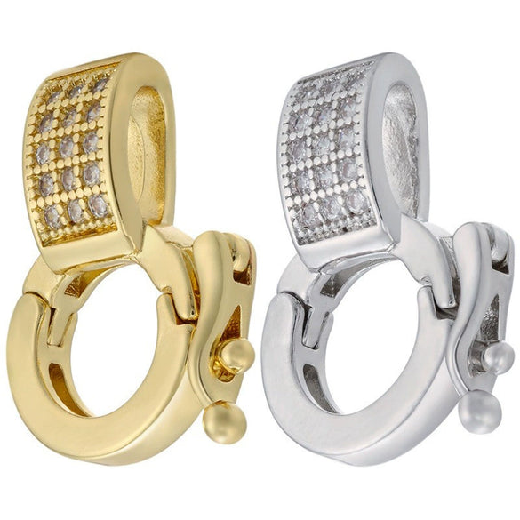 Pendant Jewelry Buckle Accessories Copper Round Ring Buckle Head Electroplating