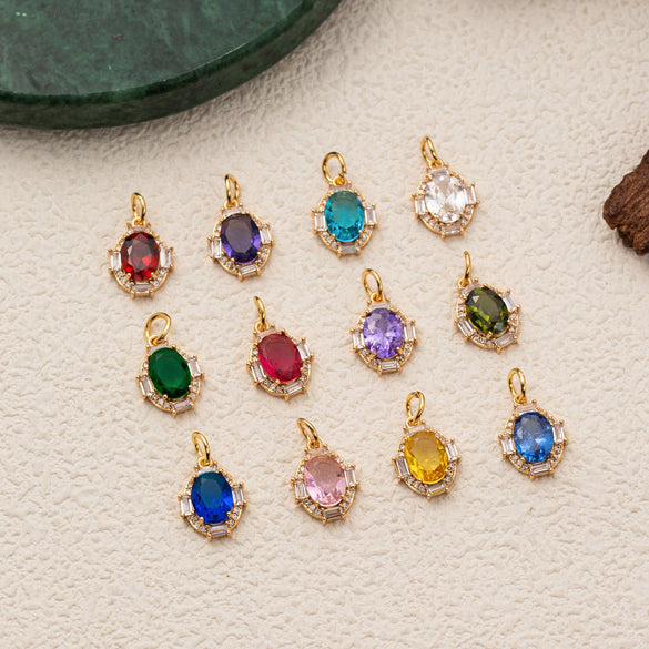 Pendant Jewelry Copper Geometric Style Set With Gems