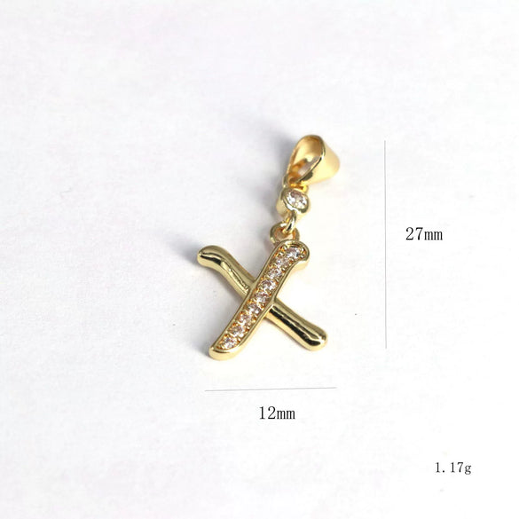 Pendant Jewelry Copper Gold Inlaid Letter Style Accessories
