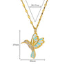 Pendant Jewelry Copper Inlaid Zircon Electroplating Colorful Oil Drop Style Unisex Clavicle Chain