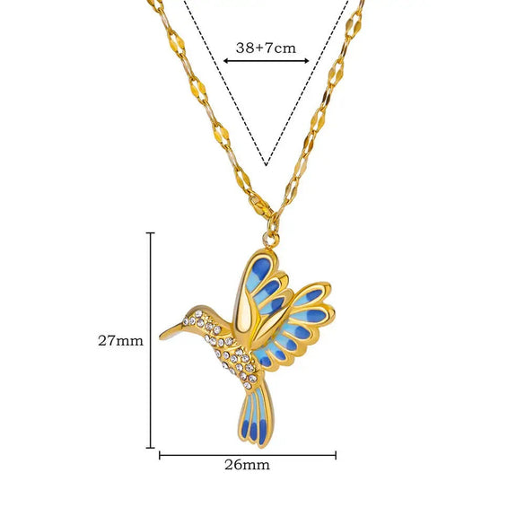 Pendant Jewelry Copper Inlaid Zircon Electroplating Colorful Oil Drop Style Unisex Clavicle Chain