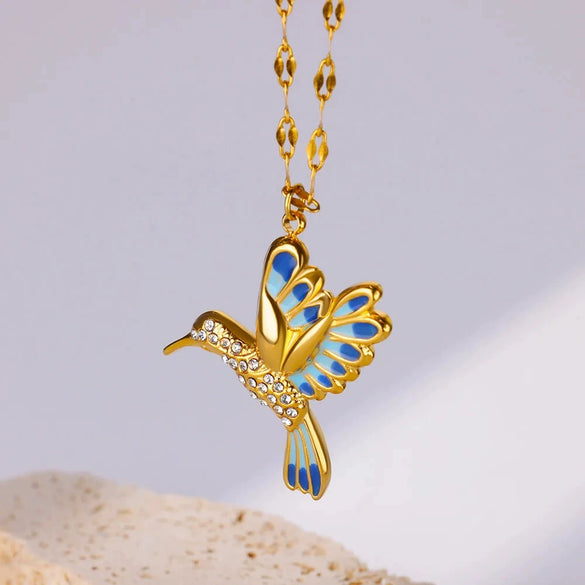 Pendant Jewelry Copper Inlaid Zircon Electroplating Colorful Oil Drop Style Unisex Clavicle Chain