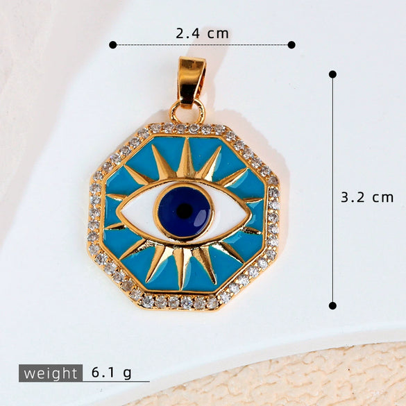 Pendant Jewelry Copper Oildropping Geometric Star Style