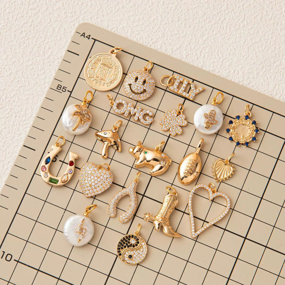 Pendant Jewelry Copper Real Gold Plated Love Lightning Animal Zodiac Shape