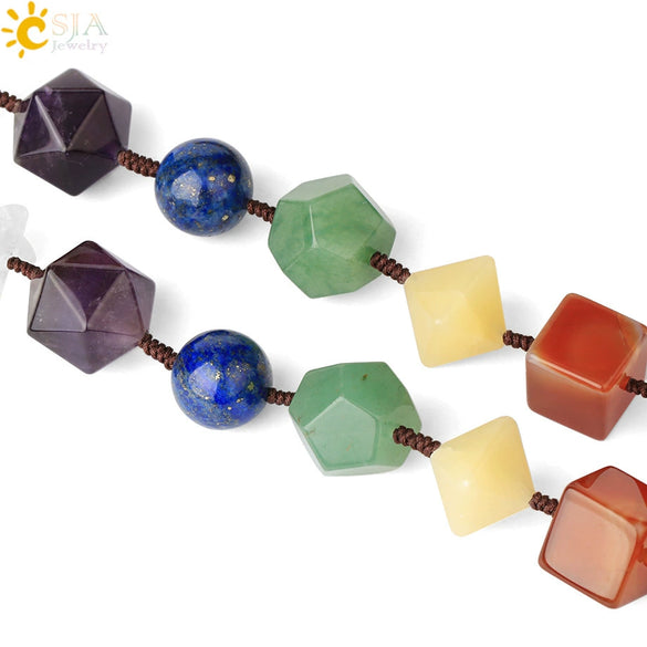 Pendant Jewelry Crystal Ore Gravel Tassel Different Shape Rhombic Round Square Cut Weaving