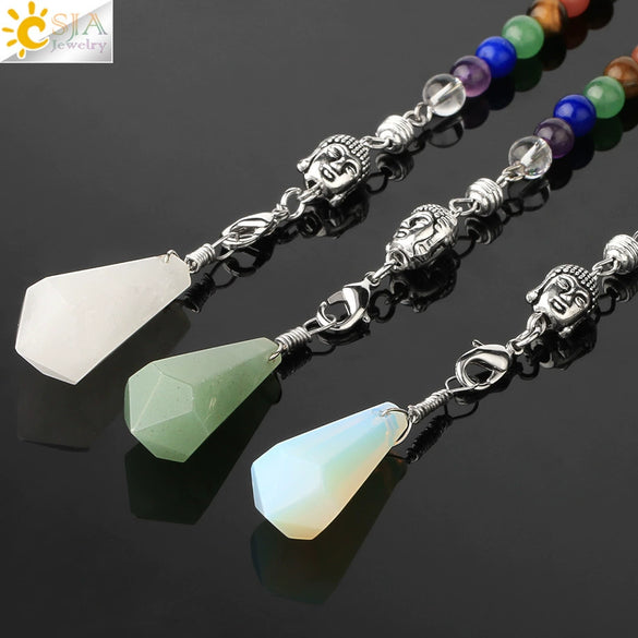 Pendant Jewelry Crystal Semi Precious Stone Geometric Minimalist Style