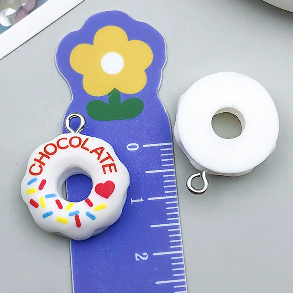 Pendant Jewelry Diy Accessories Plastic Resin Minimalist Glue Round Donut