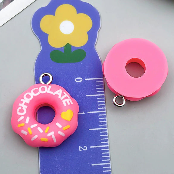Pendant Jewelry Diy Accessories Plastic Resin Minimalist Glue Round Donut