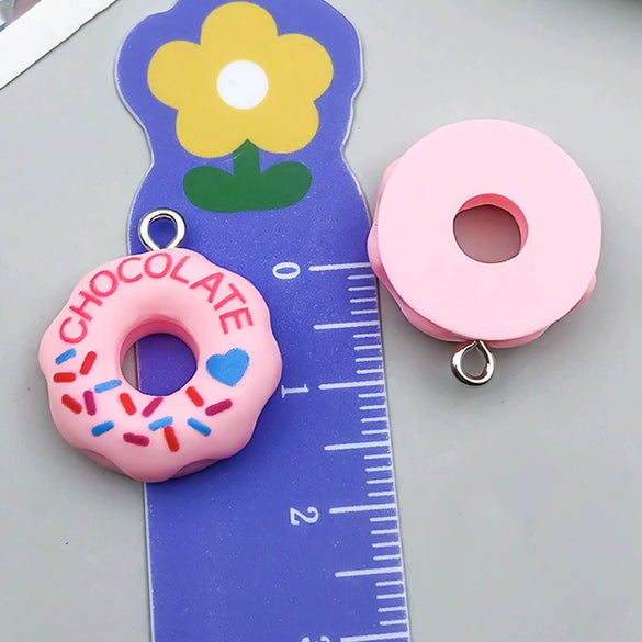 Pendant Jewelry Diy Accessories Plastic Resin Minimalist Glue Round Donut