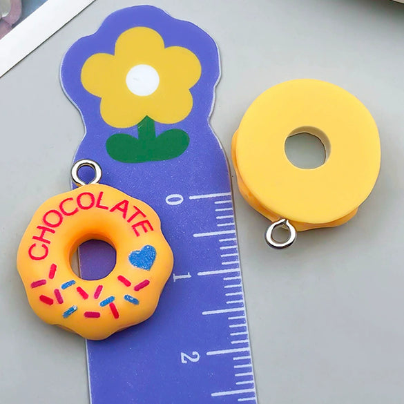 Pendant Jewelry Diy Accessories Plastic Resin Minimalist Glue Round Donut