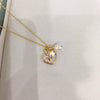 Pendant Jewelry Freshwater Pearl Copper Love Crown Flat Round Bun Round Minimalist