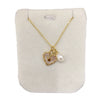 Pendant Jewelry Freshwater Pearl Copper Love Crown Flat Round Bun Round Minimalist