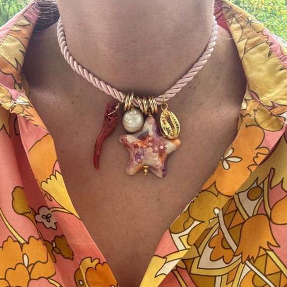 Pendant Jewelry Plastic Resin Animal Zodiac Starfish Electroplating Women's Necklace Accessories