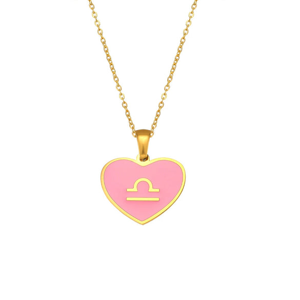 Pendant Jewelry Stainless Steel Geometric Dripping Oil Constellation Rune Necklace