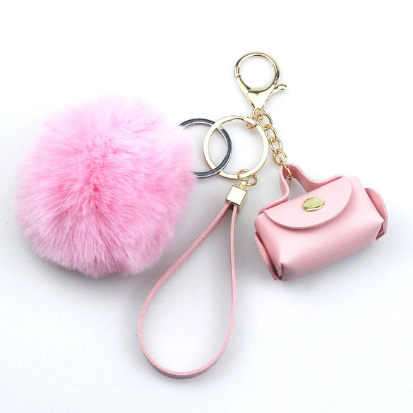 Pendant Keychain Twopiece Set Artificial Leather Creative Design