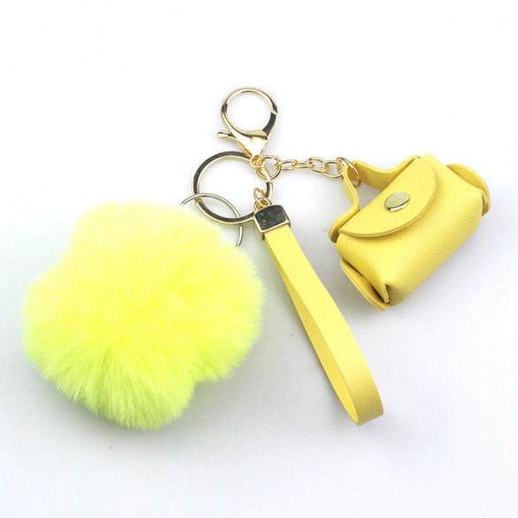 Pendant Keychain Twopiece Set Artificial Leather Creative Design