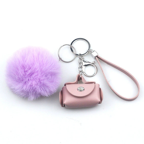 Pendant Keychain Twopiece Set Artificial Leather Creative Design