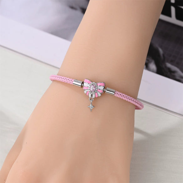 Pendant Leather Rope Bracelet Shell Fourleaf Clover Copper Silver Plated Electroplated Original Design Animal Style For Women