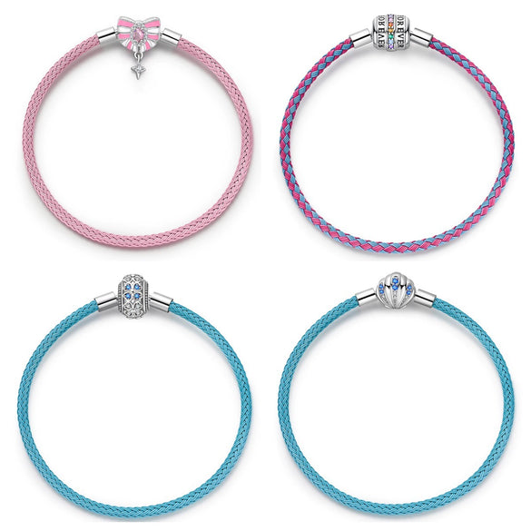 Pendant Leather Rope Bracelet Shell Fourleaf Clover Copper Silver Plated Electroplated Original Design Animal Style For Women