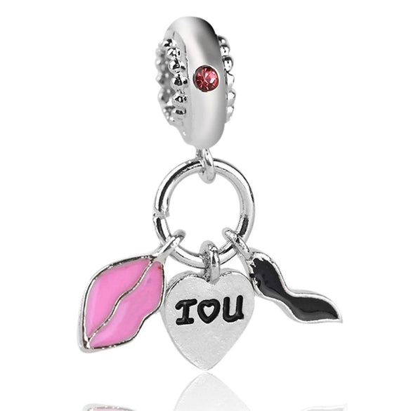 Pendant Metal Texture Love String Decoration Electroplated With Totem Pattern For Female