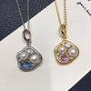 Pendant Natural Freshwater Pearl Copper Circle Minimalist Design Universal Buckle
