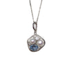 Pendant Natural Freshwater Pearl Copper Circle Minimalist Design Universal Buckle