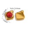 Pendant Natural Stone Diamond Stainless Steel 18K Gold Plated Electroplated Accessories