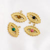 Pendant Natural Stone Stainless Steel Retro Devil Eye Geometry Vacuum In Furnace Electroplated