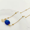 Pendant Natural Stone Titanium Steel Geometric Macaron Color 14K Gold Plated