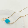 Pendant Natural Stone Titanium Steel Geometric Macaron Color 14K Gold Plated