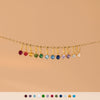 Pendant Necklace Accessories For Female Titanium Steel Geometric Pattern Mixed Gemstone Inlay