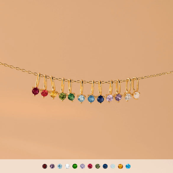 Pendant Necklace Accessories For Female Titanium Steel Geometric Pattern Mixed Gemstone Inlay