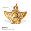 Pendant Necklace Accessories 316L Stainless Steel 18K Gold Plated Palm Eye Eight Eyes Electroplated