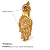 Pendant Necklace Accessories 316L Stainless Steel 18K Gold Plated Palm Eye Eight Eyes Electroplated