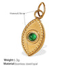 Pendant Necklace Accessories 316L Stainless Steel 18K Gold Plated Palm Eye Eight Eyes Electroplated