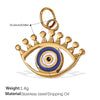 Pendant Necklace Accessories 316L Stainless Steel 18K Gold Plated Palm Eye Eight Eyes Electroplated