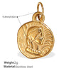 Pendant Necklace Accessories 316L Stainless Steel 18K Gold Plated Palm Eye Eight Eyes Electroplated