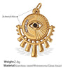 Pendant Necklace Accessories 316L Stainless Steel 18K Gold Plated Palm Eye Eight Eyes Electroplated