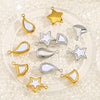 Pendant Necklace Accessories Stainless Steel Natural Stone Fivepointed Star Drop Shape Totem Pattern Vacuum Gold Plated