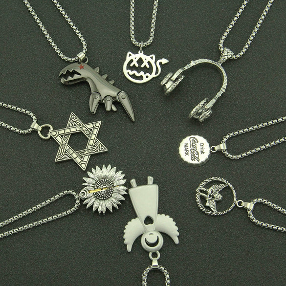 Pendant Necklace Alloy Animals Zodiac Electroplating Hipster Street Punk Style Clothing Accessories For Men And Women