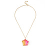 Pendant Necklace Alloy Crystal Color Fluorite Fivepointed Star Stainless Steel O Subchain Environmentally Friendly Women's