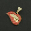 Pendant Necklace Alloy Geometric Diamond Pink Lip Diamond Tooth Cuban Chain For Men