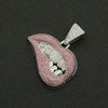 Pendant Necklace Alloy Geometric Diamond Pink Lip Diamond Tooth Cuban Chain For Men