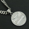 Pendant Necklace Alloy Geometric Diamondencrusted Exaggerated Punk Cuban Chain For Male