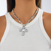 Pendant Necklace Alloy Imitation Pearl Geometric Electroplating For Women