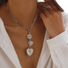 Pendant Necklace Alloy Iron Heart Shape Electroplating For Women