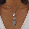 Pendant Necklace Alloy Iron Heart Shape Electroplating For Women