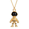 Pendant Necklace Alloy Luminous Hexagon Astronaut Love Magnetic Buckle Leather Rope Cartoon Characters Electroplating Couple's Good Friend Style