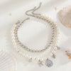 Pendant Necklace Alloy Shell Starfish Conch Animal Zodiac Geometric Electroplated Clavicle Chain For Women