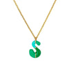 Pendant Necklace Alloy Stainless Steel Letter Dripping Oil Design